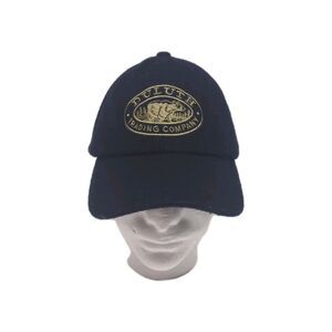 Duluth Trading Co Wool Blend Hat Bear Tree Logo Mid-Heavy Outdoor Cap M/L Navy